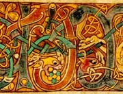 The Book of Kells: Initial letter V - Graphic Illustrations from Old-Time  Manuscripts and Old Books