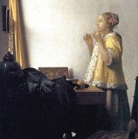 Woman with a Pearl Necklace by Jan Vermeer
