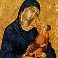 Stroganoff Madonna by Duccio di Buoninsegna
