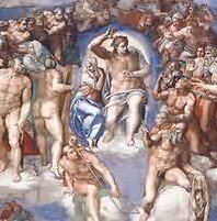 Last Judgment fresco painting by Michelangelo